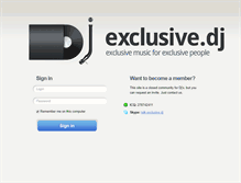 Tablet Screenshot of exclusive.dj